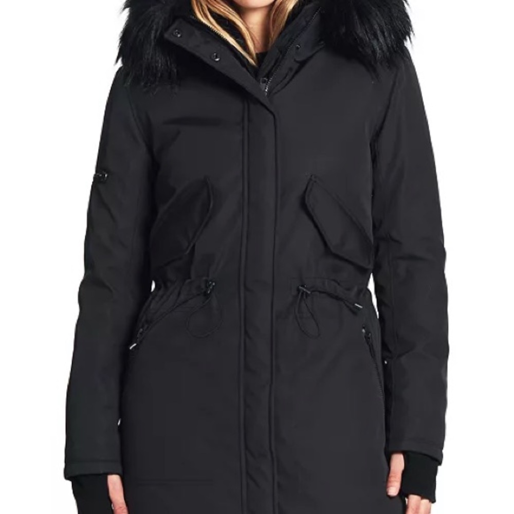 S13 Luxe Canyon Faux Fur Trim Hooded Parka Jacket BNWOT (Sz S) Orig $325,